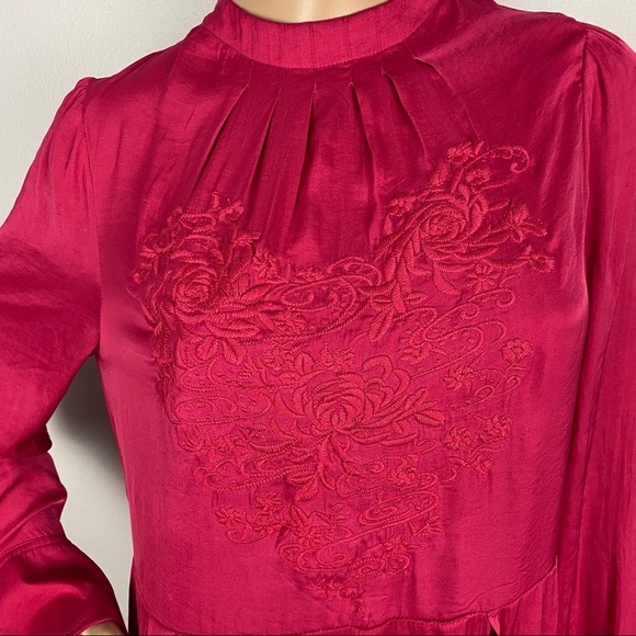 FREE PEOPLE EMBROIDERED HIGH SLIT TUNIC TOP - Picture 4 of 11